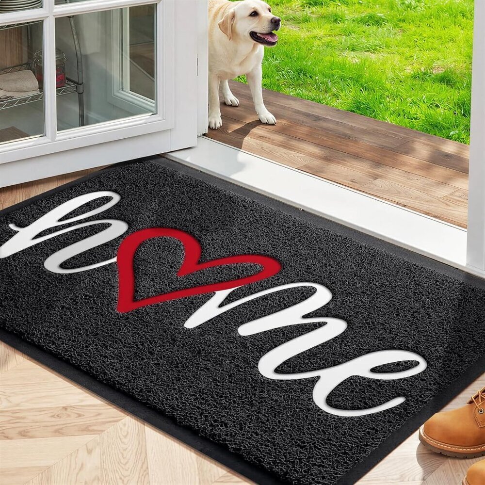 Door Mat Home Welcome Mats Outdoor and Indoor, Heavy-Duty Low-Profile Non-Slip